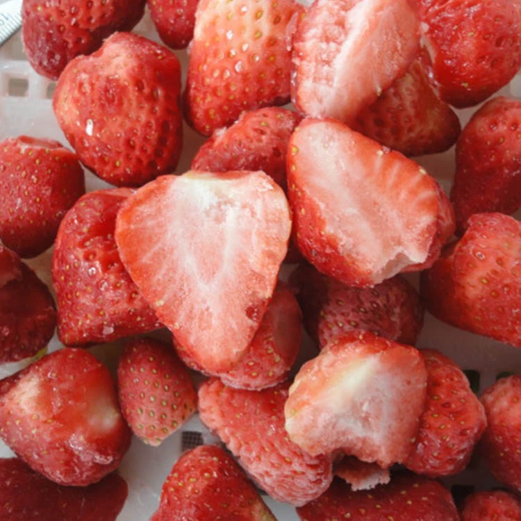 frozen strawberries stored under cold chain control